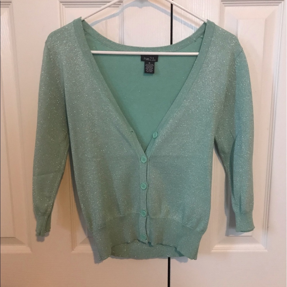 Rue 21 Tiffany blue cardigan